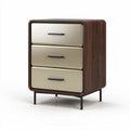 Commode en bois avec tiroirs en métal 45 x 40 x 60cm pour rangement moderne