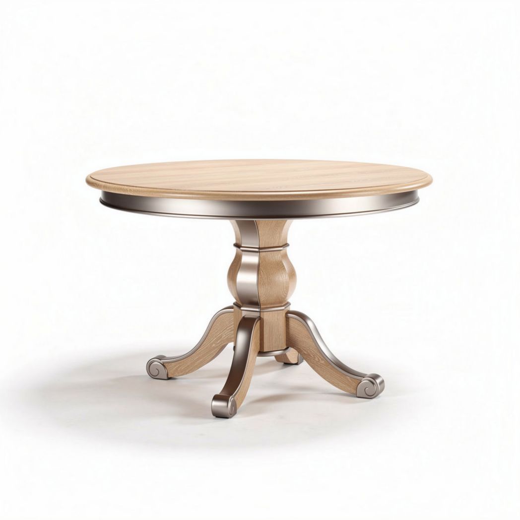 Table ronde en bois avec pied en métal dimensions 80 x 80 x 75cm