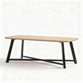 Table basse rectangulaire en bois et métal dimensions 120 x 60 x 45cm
